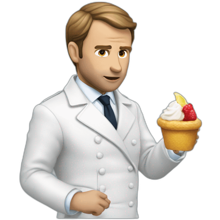 Macron qui mange une glace emoji