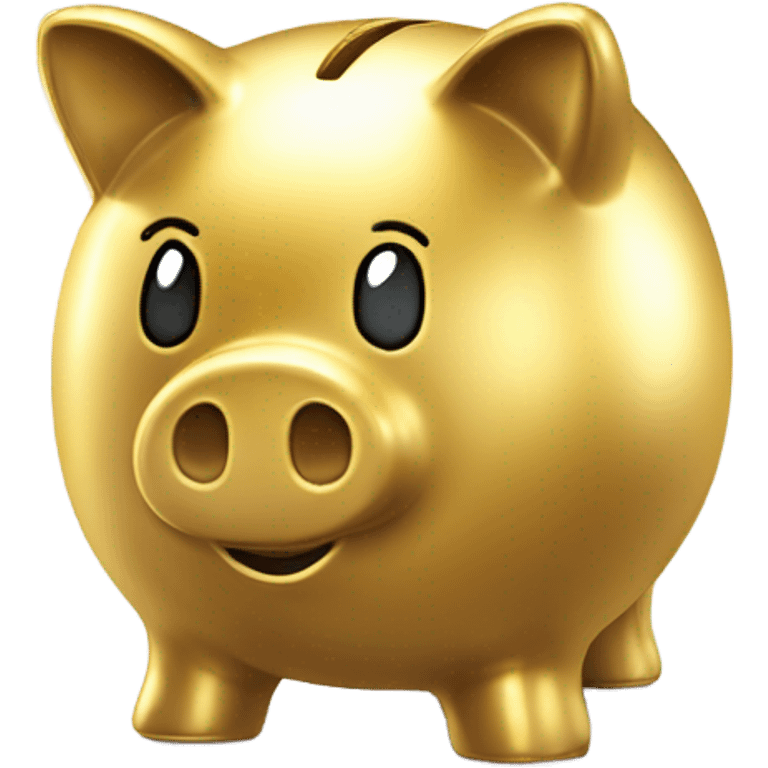 Golden piggy bank emoji