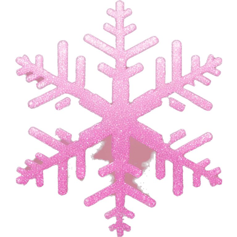 pink glittery snowflake  emoji