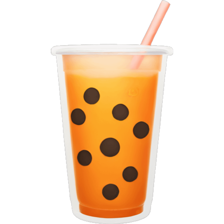 Boba tea orange emoji