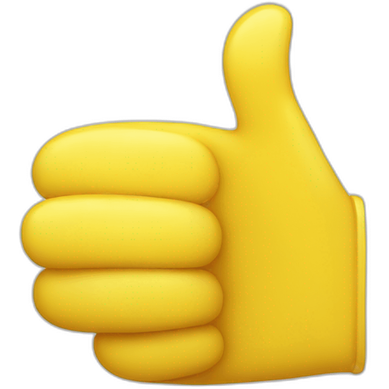 big thumbs up sign yellow emoji