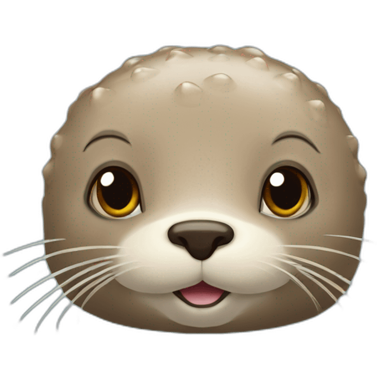 loutre avec coquillage emoji