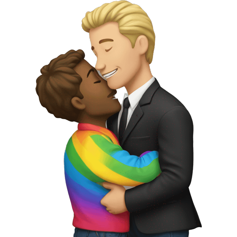 Gay with kiss emoji