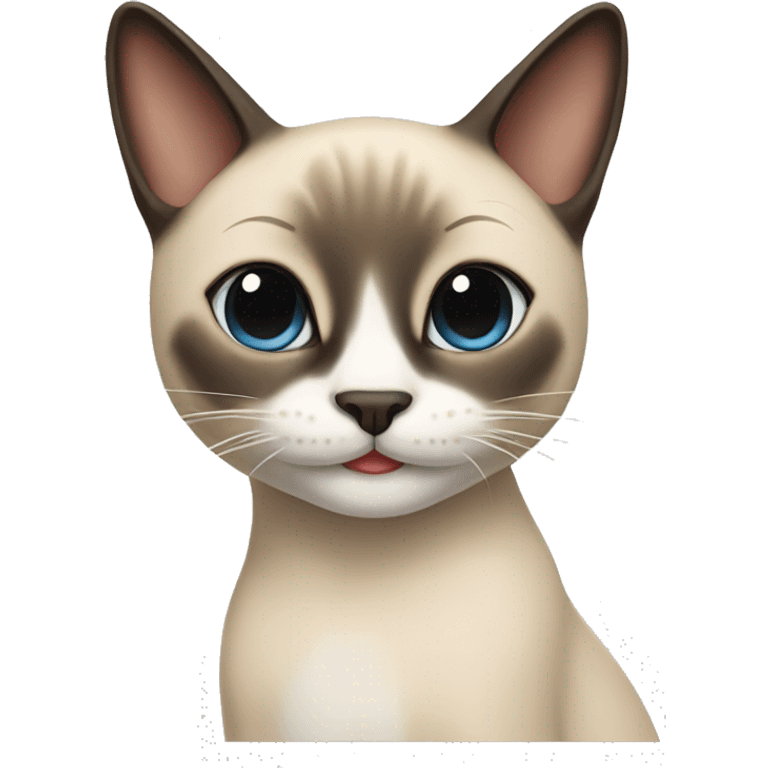 siamese cat smiling emoji