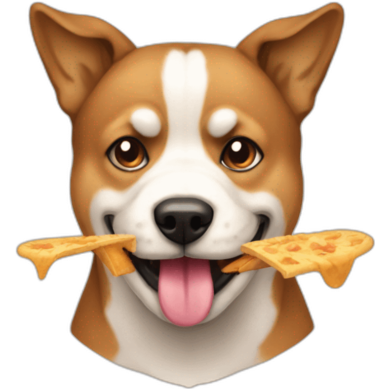 Perro comiendo emoji