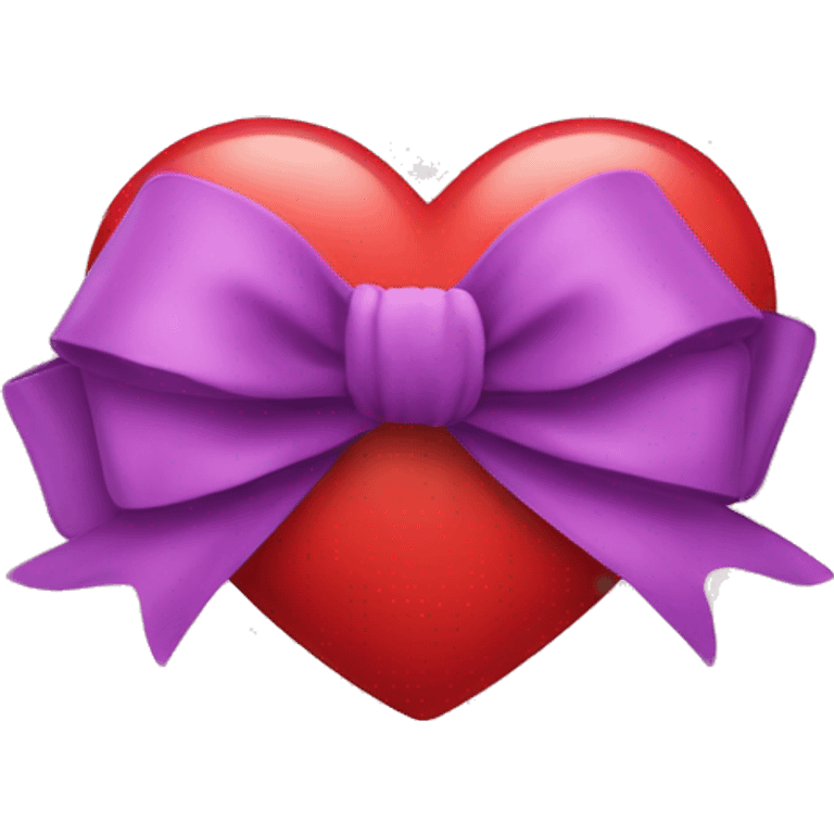 great heart with bow emoji