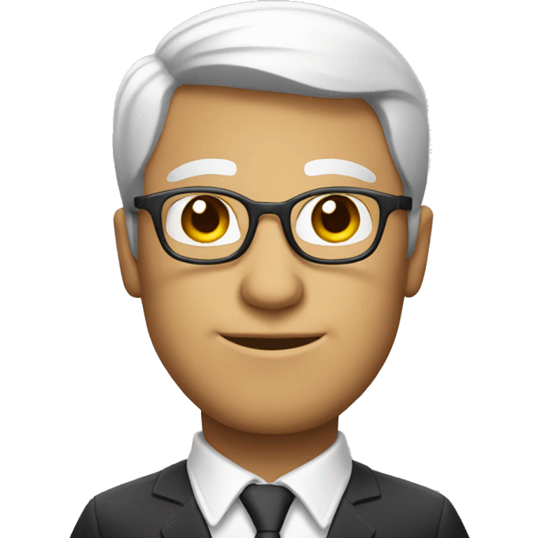 business man with glasses emoji