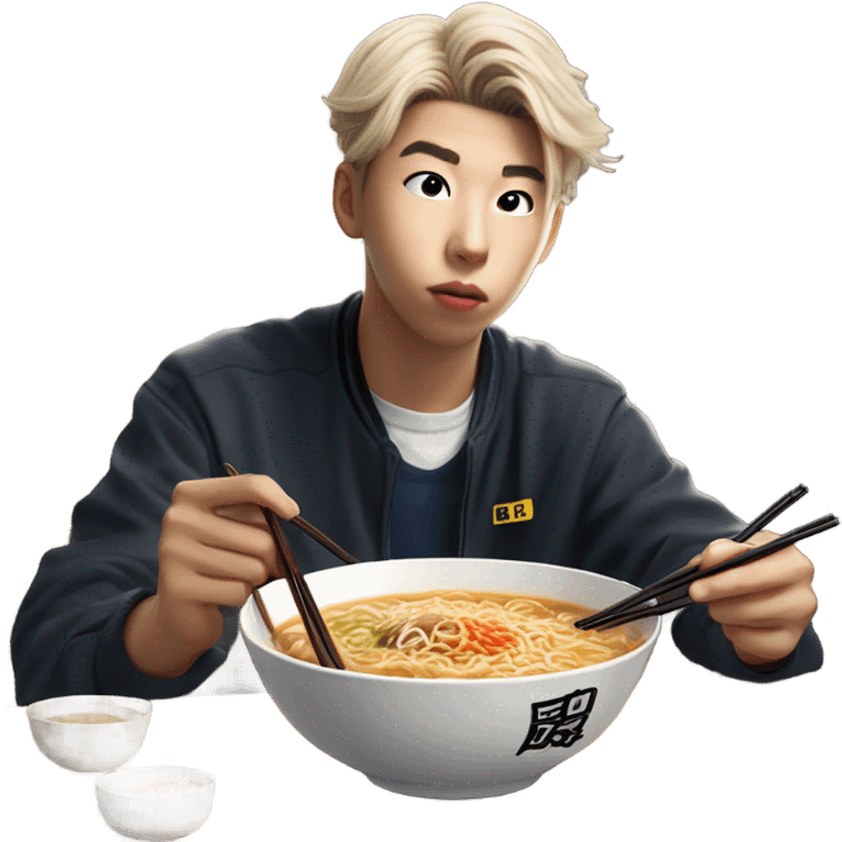 namjoon from bts eating ramen  emoji