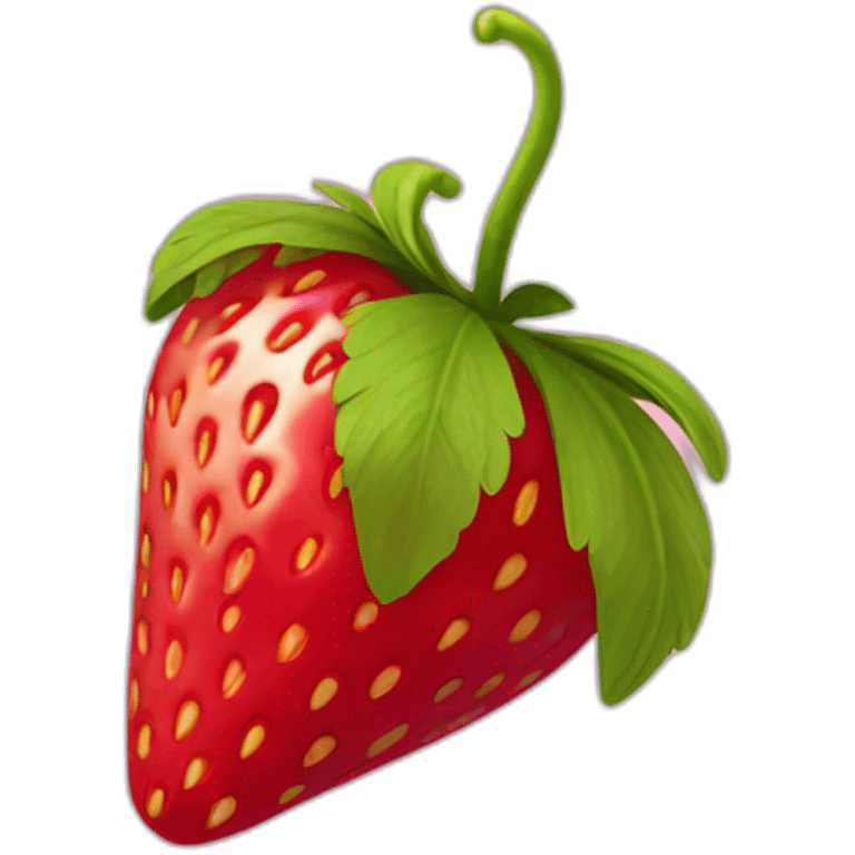 Geko strawberry emoji