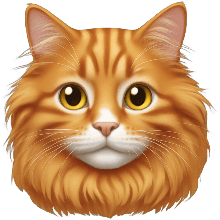 orange tabby cat long hair emoji