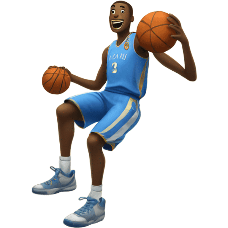 Basketball player falling off a cliff emoji