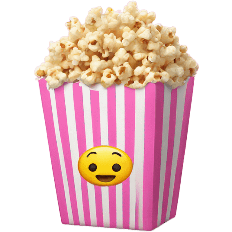 Popcorn in a pink box emoji