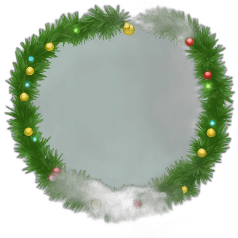 green christmas garland plain emoji