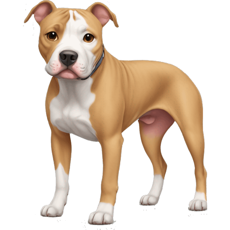 American Staffordshire dog mixed with American pitbull emoji