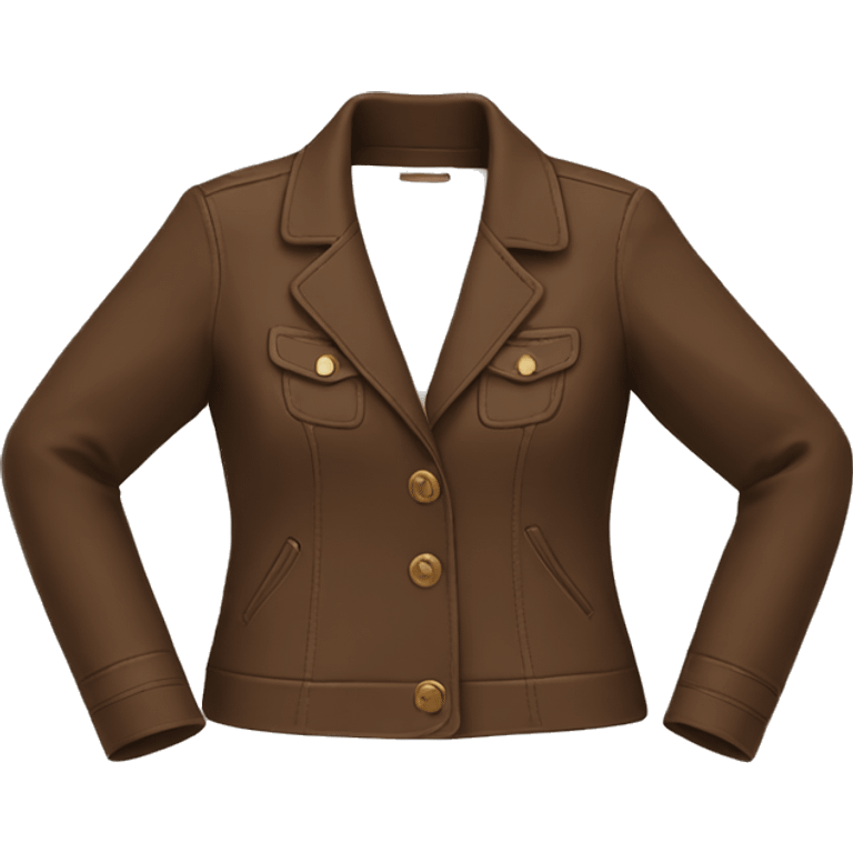 women's jacket brown emoji