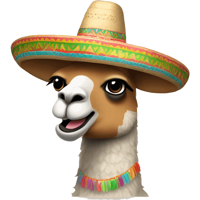 Llama with a sombrero emoji