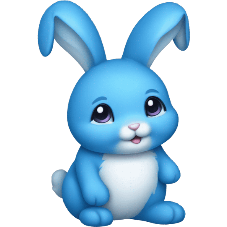 Blue stuffed bunny rabbit emoji