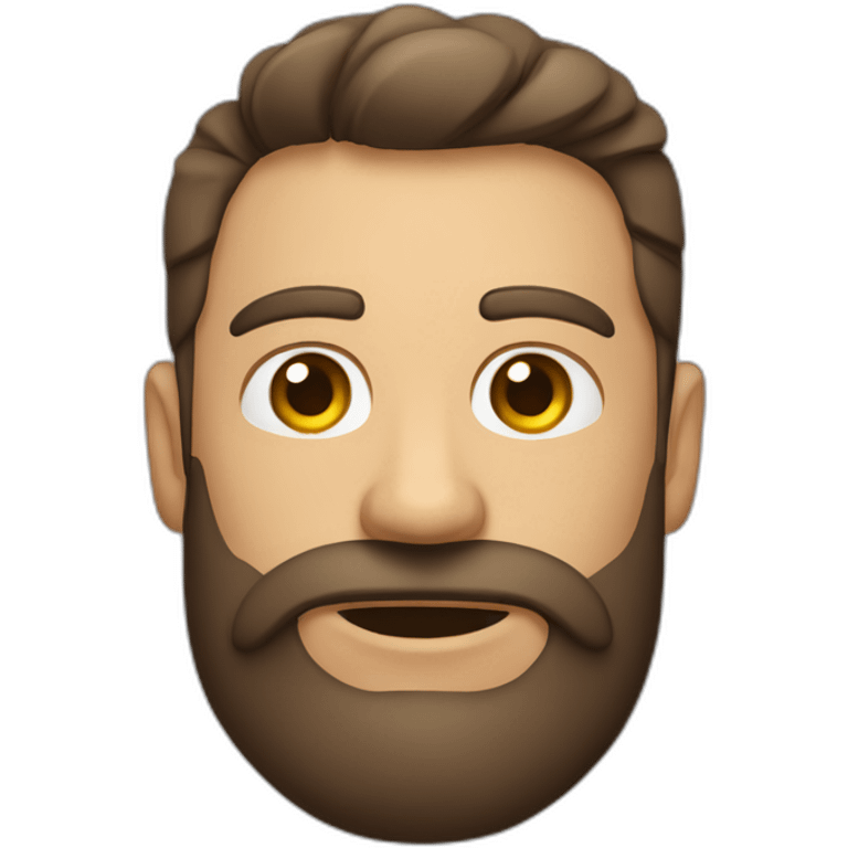 hombre musculoso con barba  emoji