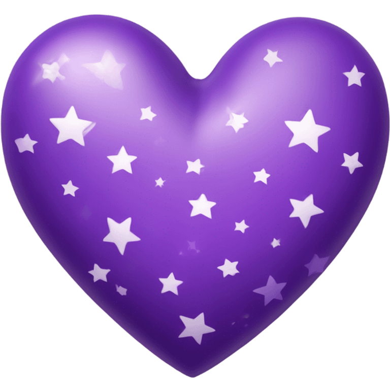 Purple heart with stars emoji