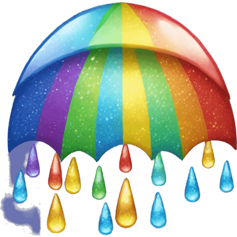 rainbow sparkle rain emoji