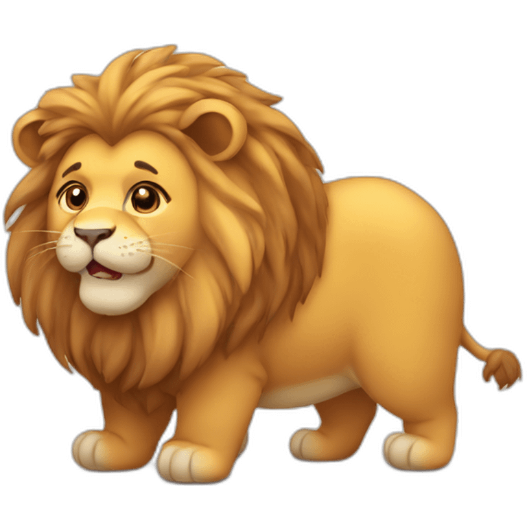 Cute little chubby Lion  emoji