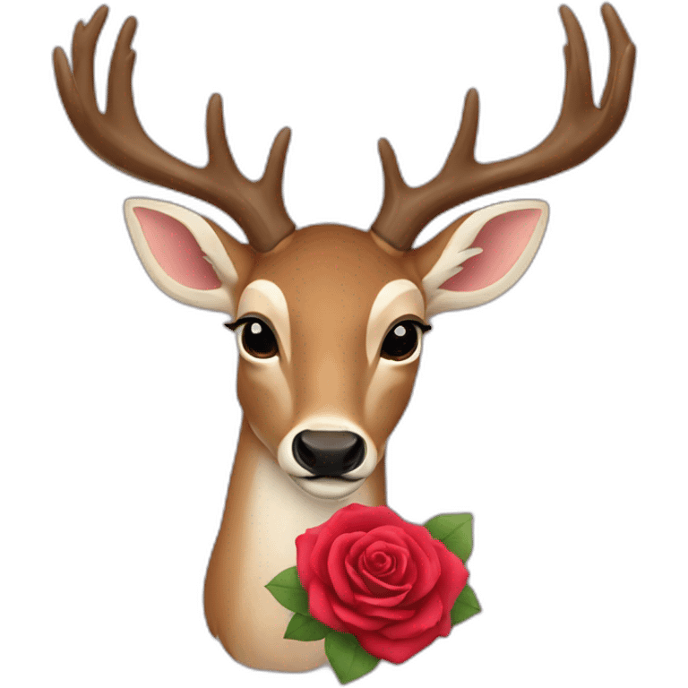 deer with rose emoji