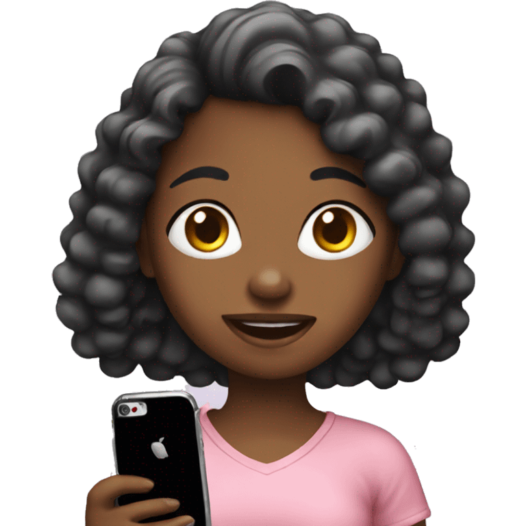 girl with phone emoji