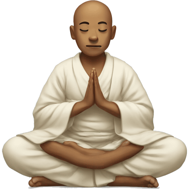 Meditating monk emoji