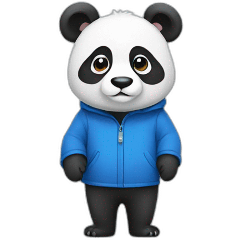 Panda wearing blue coat emoji