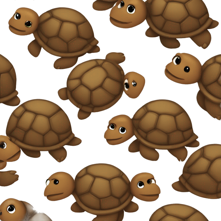 turtle love brown hearts emoji