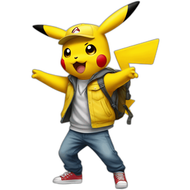 Pikachu rappeur emoji