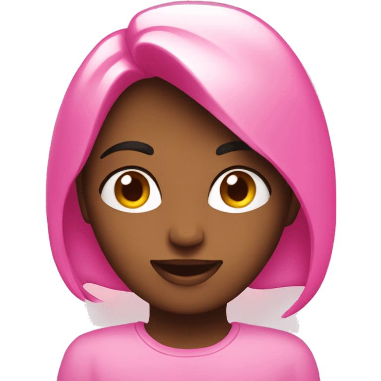 pink done shine emoji