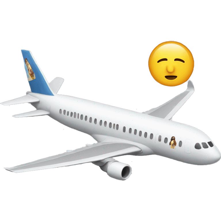 Plane with Jesus emoji