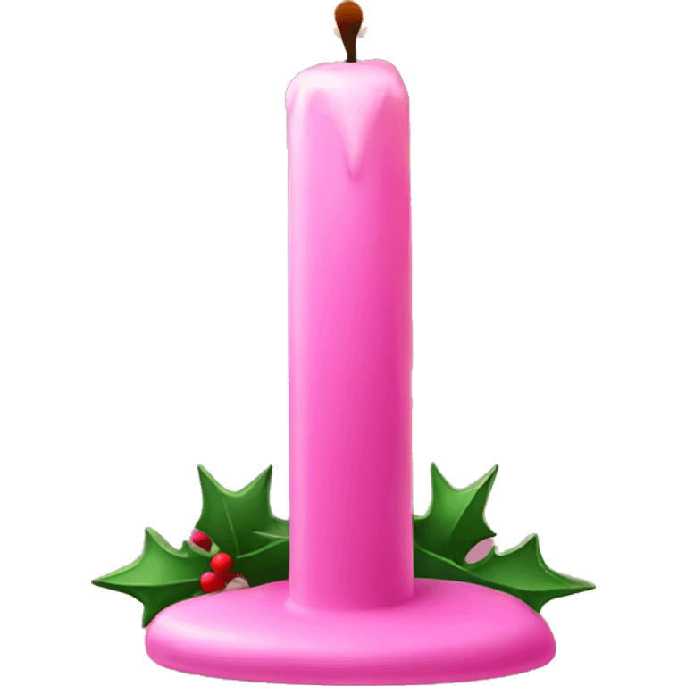 pink candle christmas emoji