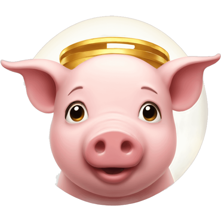 Pig with a halo emoji