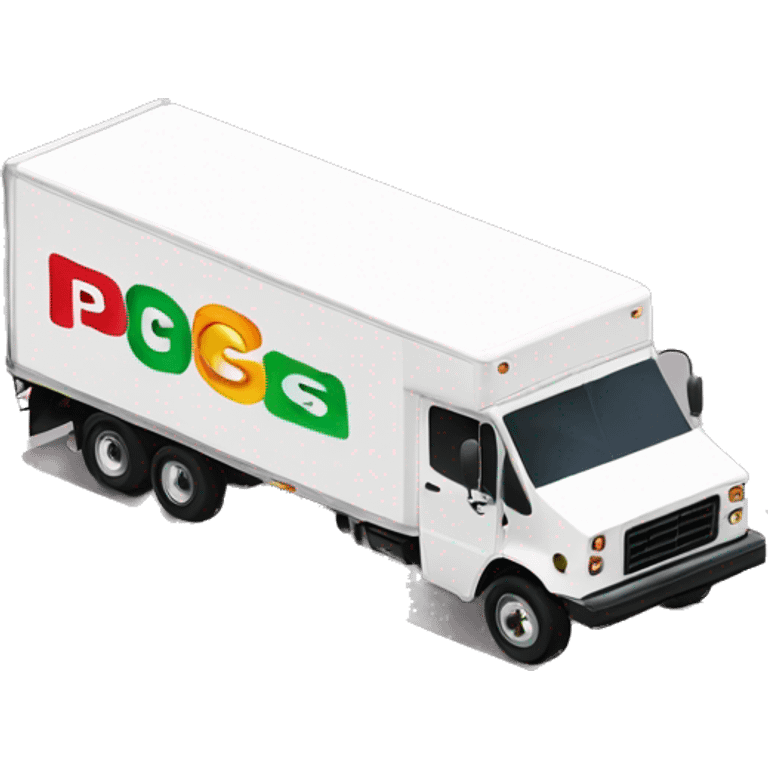 Boxtruck with letters "PGS” on the side emoji