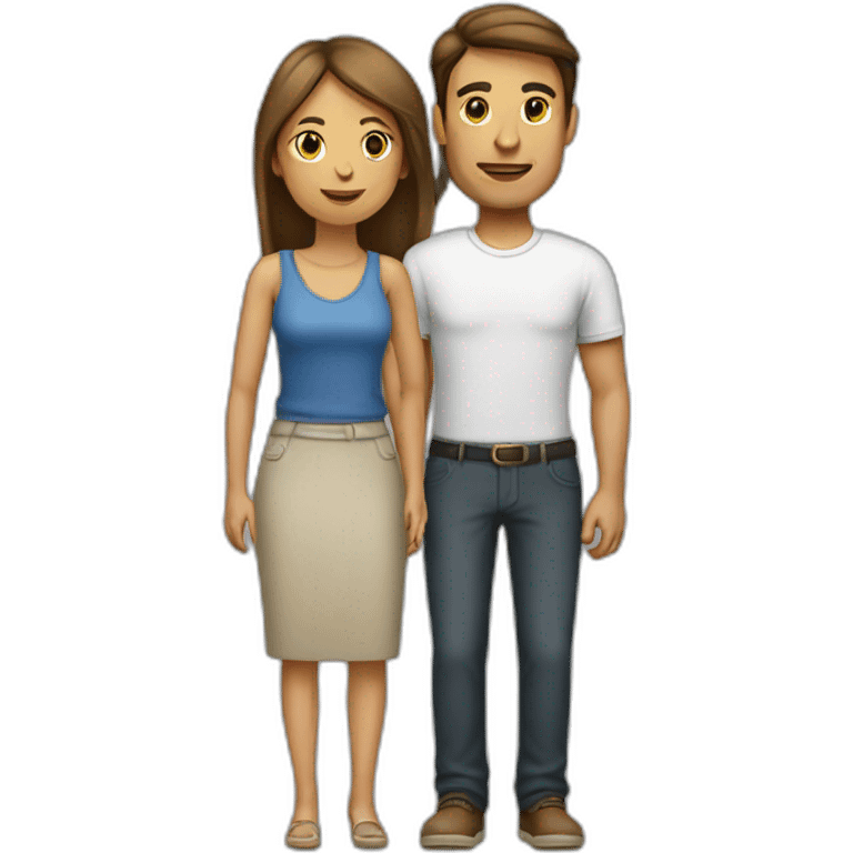 Femme debout sur un homme debout emoji