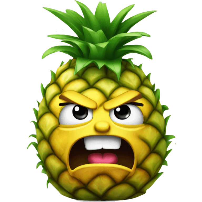 Angry pineapple  emoji