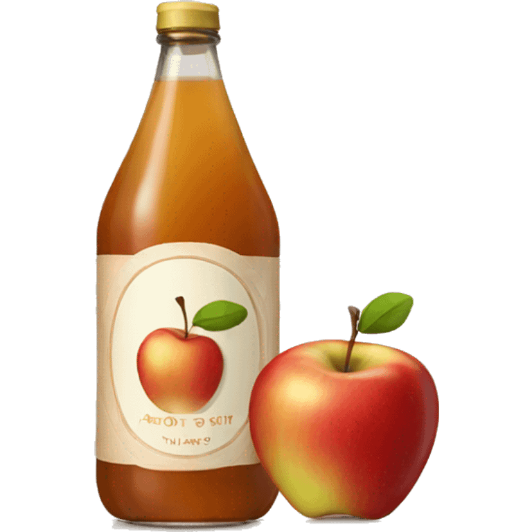 a bottle of apple cider emoji