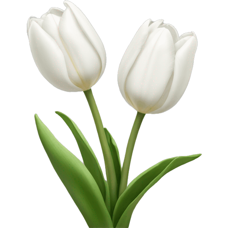 White tulips emoji