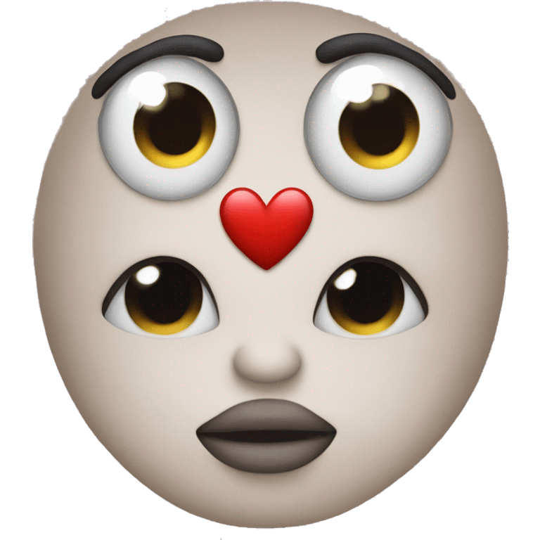 Face with eye heart and kiss emoji