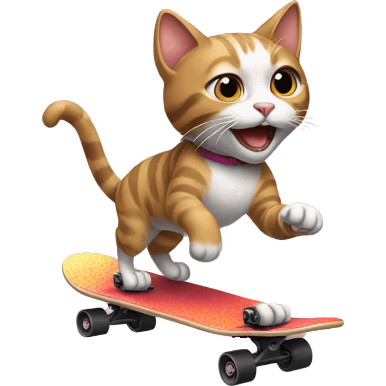 cat riding a skateboard  emoji