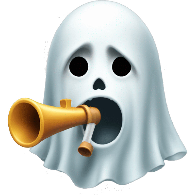 ghost blowing a whistle emoji