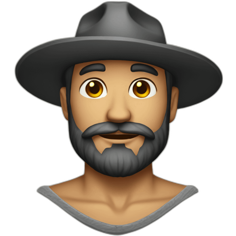 a tattooed gringo with a beard and a hat emoji