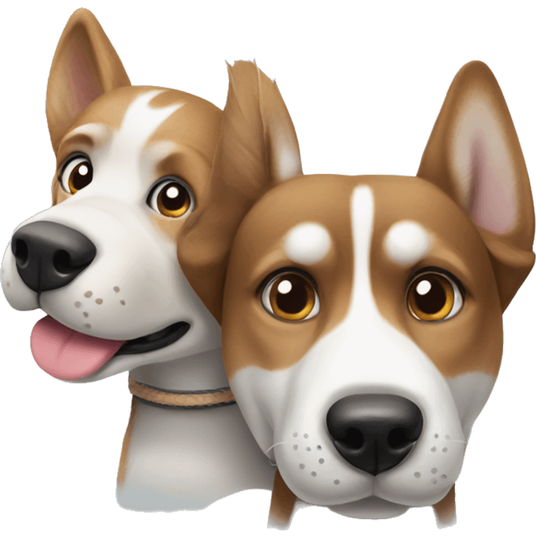 Husky and beagle together  emoji