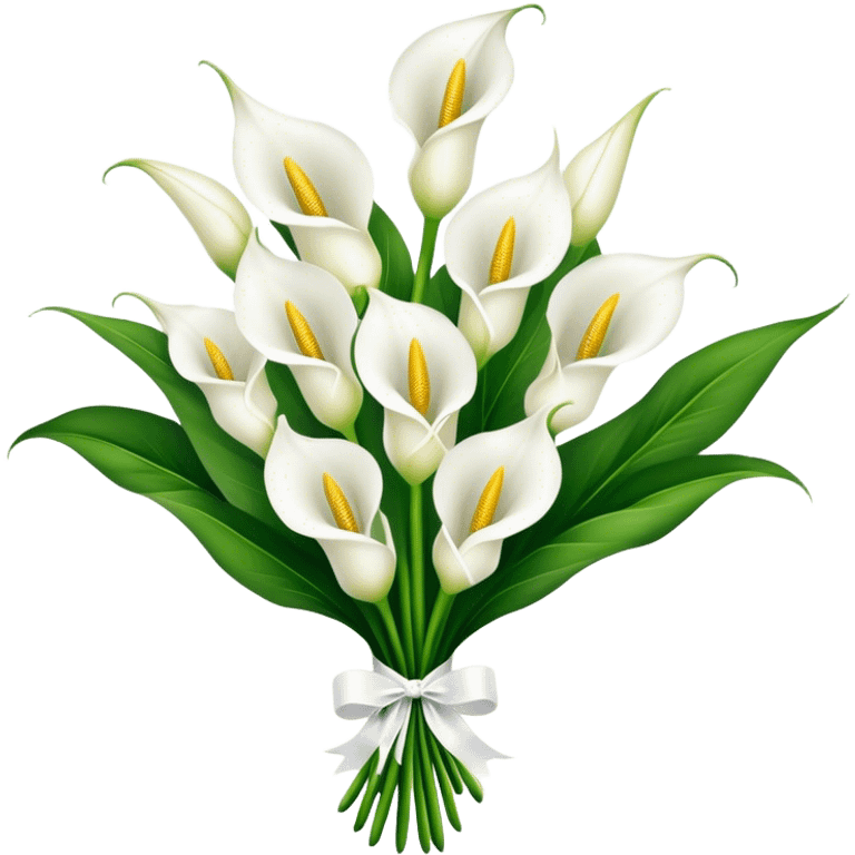 Cala lily flower luxuriant bouquet emoji