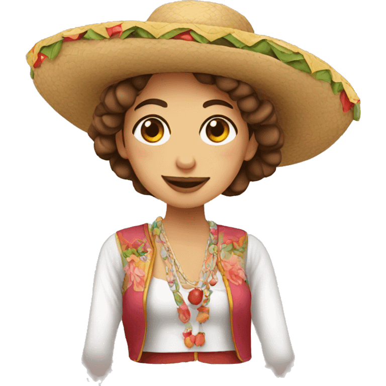 parisian with mexican haat emoji