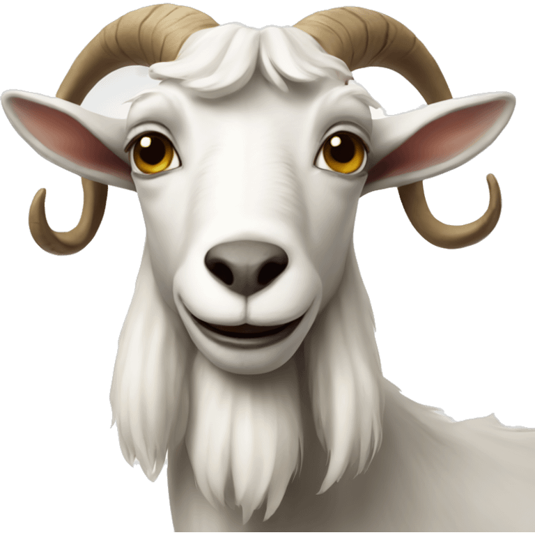 Old white goat emoji