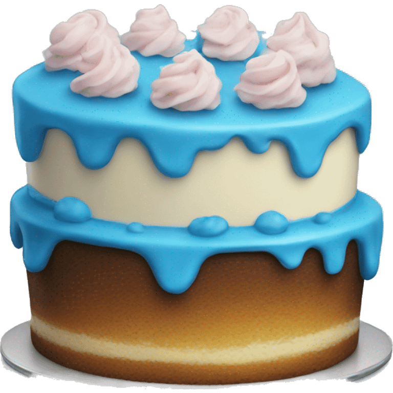 Blue cake emoji