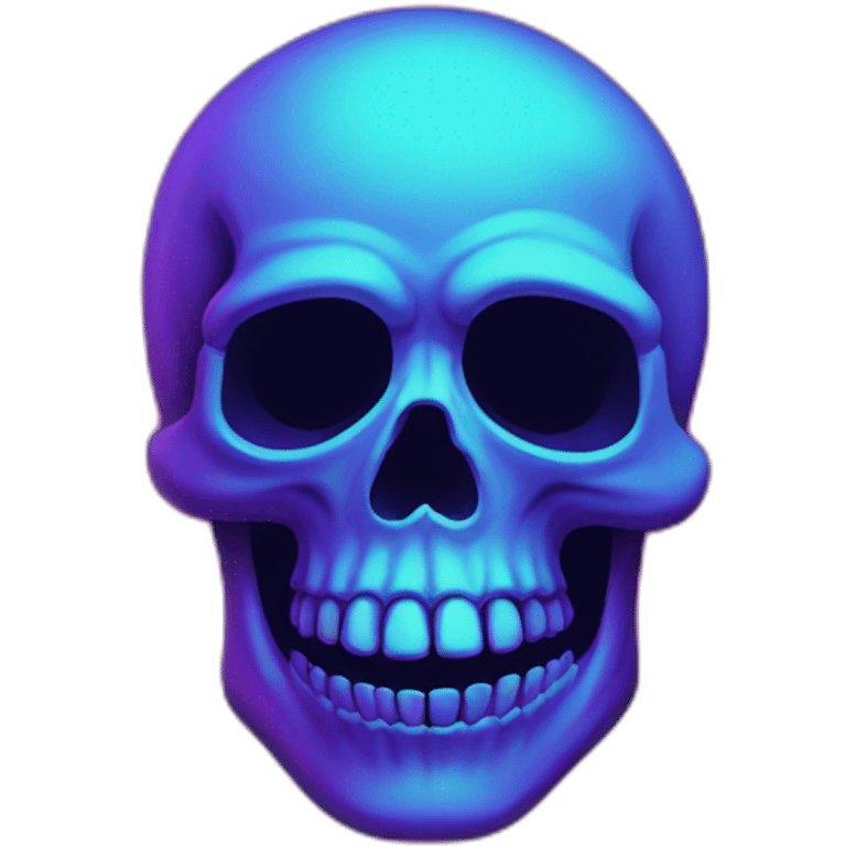 neon skull emoji